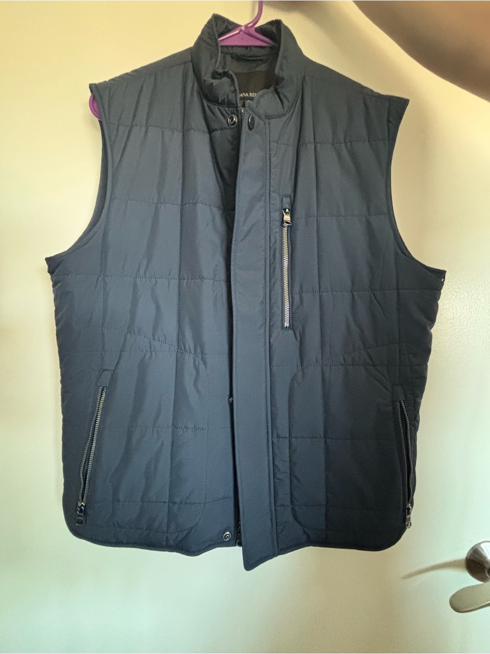 Banana Republic Quilted Navy Blue Men's Vest